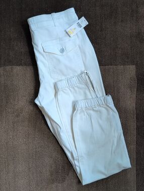 NWT Anthropologie Ivory Utility Style Ankle Pant